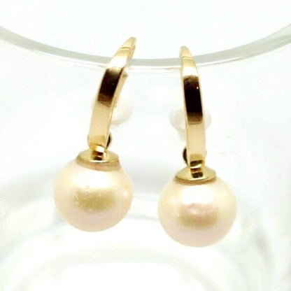 Kaedesigns New Genuine 9ct 9k Yellow, Rose or White Gold 10mm Freshwater Pearl Ball Earrings