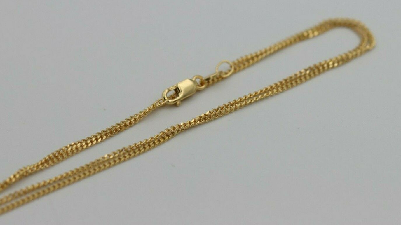 Genuine 9ct Yellow or Rose Gold Curb Necklace / Chain 2.56grams 45cm