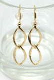 Genuine New 9ct Yellow, Rose Or White Gold Dangle Link Drop Earrings