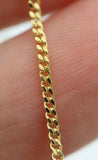 Genuine 9ct Yellow or Rose Gold Curb Necklace / Chain 2.56grams 45cm