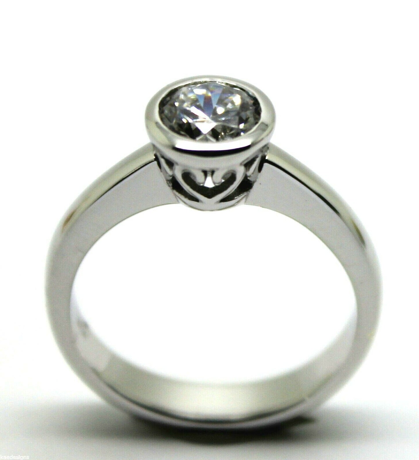 Kaedesigns, New Genuine 9ct 375 Solid White Gold Ring Size M