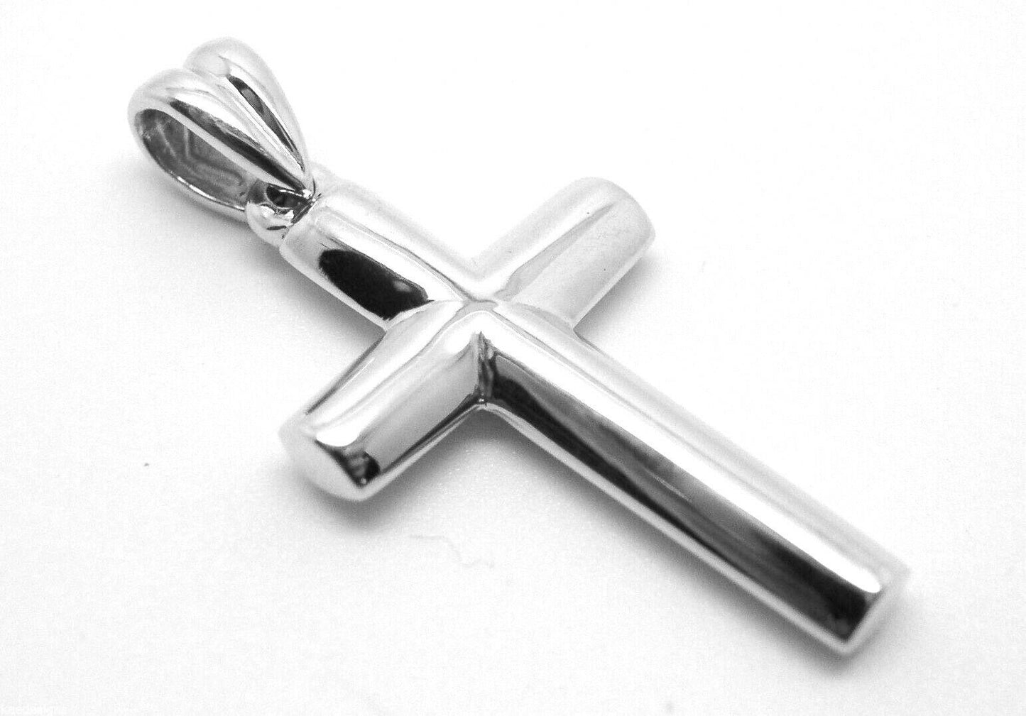 Genuine New Genuine 9ct 9kt Yellow, Rose or White Gold Heavy Plain Cross Pendant 343