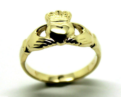 Genuine 9ct 375 Solid Yellow, Rose or White Gold Claddagh Celtic Friendship Ring In Your