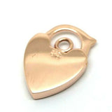 Small 12mm x 16mm 9ct 9k Yellow, Rose or White Gold Filigree Heart Pendant Padlock