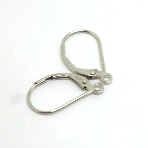 Kaedesigns New Genuine 9ct 9k White Gold 14.5mm Continental Hooks