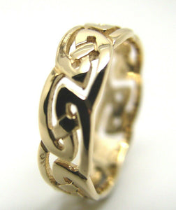 Kaedesigns, New Genuine Size N 9ct 9kt Full Solid Yellow, Rose or White Gold Celtic Weave Ring 274