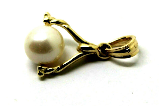 Kaedesigns New 9kt 9ct Yellow, Rose or White Gold 7mm White Pearl Ball Pendant