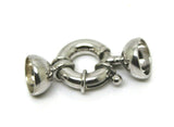 Sterling Silver Bolt Ring Clasp 18mm x 4mm Oval Caps Necklace Catch