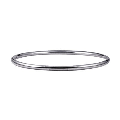 Genuine New Sterling Silver 925 3mm Full Solid Round Bangle