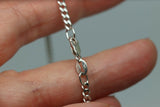 Genuine 9ct 9k Solid White Gold 25cm Kerb Curb Anklet