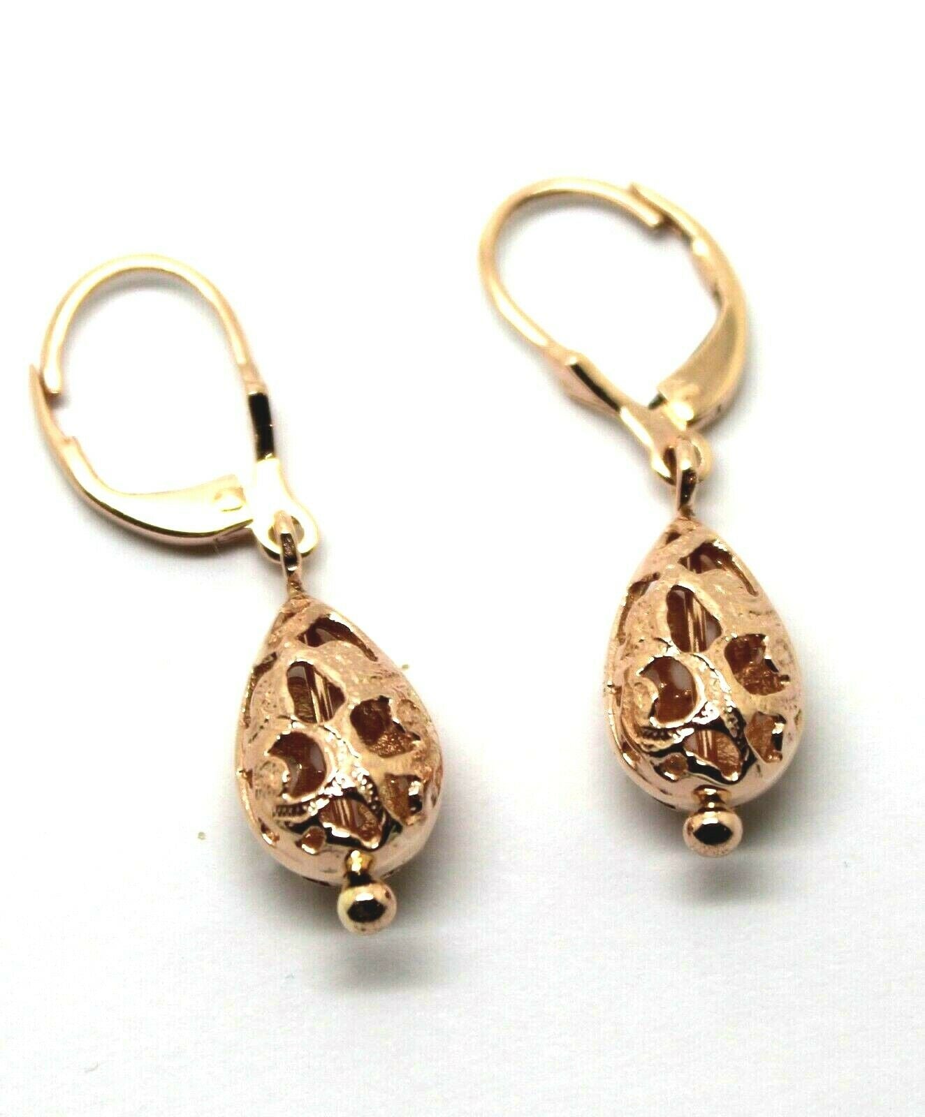 Genuine 9ct Yellow, Rose or White Gold Teardrop Earrings Continental Clip Hooks