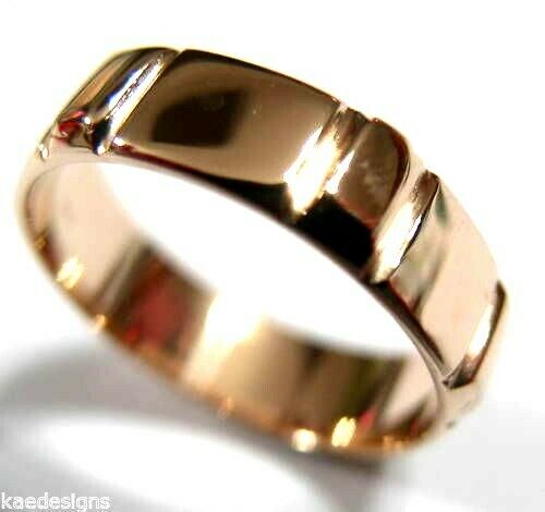 Kaedesigns, New Genuine Solid 9ct White Or Rose Or Yellow Gold Wedding Band Ring