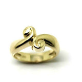 Size M -Genuine Solid 9ct 375 Yellow, Rose or White Gold Swirl Ring