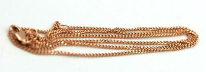 Genuine 9ct Yellow or Rose Gold Curb Necklace / Chain 2.56grams 45cm