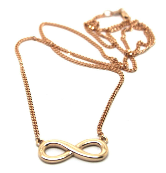 Kaedesigns 9ct 375 Solid Yellow, Rose or White Gold Infinity Long chain 56cm Kerb Curb Necklace