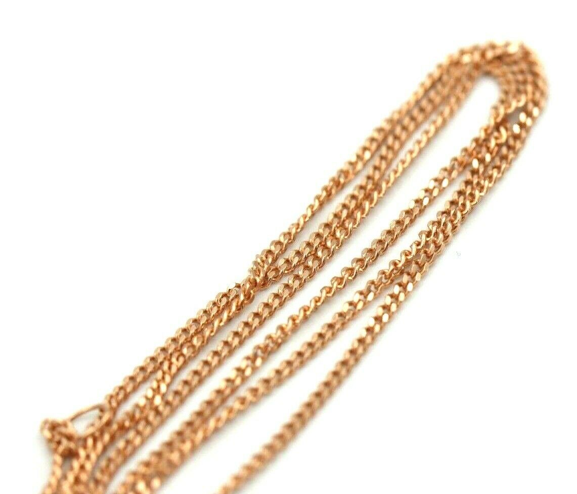 Genuine 9ct Yellow or Rose Gold Curb Necklace / Chain 2.56grams 45cm