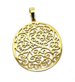 Genuine Heavy Solid 9ct 9kt Yellow, White or Rose Gold 375, Super Large Oval Filigree Pendant