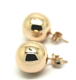 Genuine 9ct 9K Solid Yellow, Rose or White Gold 14mm Stud Ball Earrings