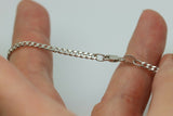 Genuine 9ct 9k Solid White Gold 25cm Kerb Curb Anklet