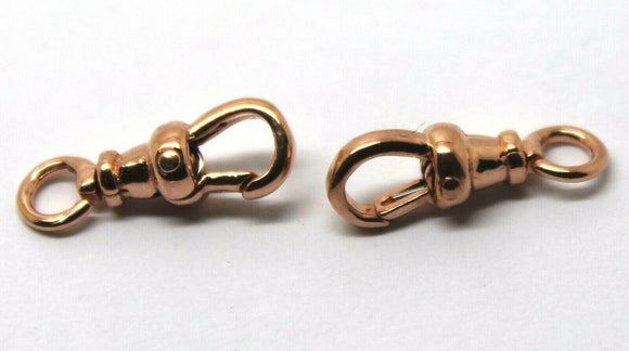 Genuine 9ct 9k Solid 2 X  Rose Gold Albert Swivel Clasp 15mm Size