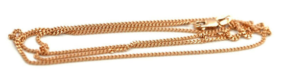 9ct 9k Rose Gold Kerb Curb Chain Necklace 55cm 3.1gms