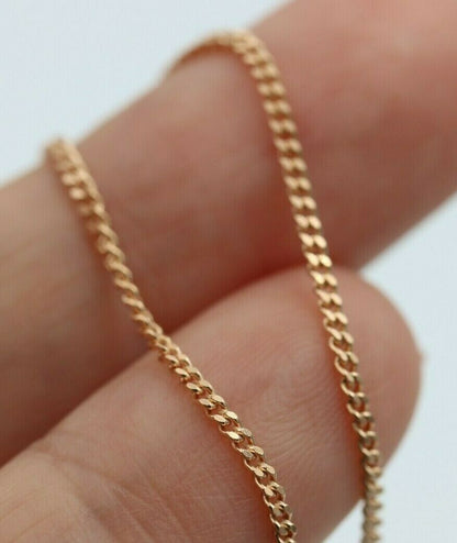 Genuine 9ct 9k Rose Gold Kerb Curb Chain Necklace 55cm 3.1gms