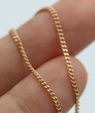 9ct 9k Rose Gold Kerb Curb Chain Necklace 55cm 3.1gms