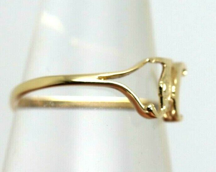 Kaedesigns, Genuine, Solid Yellow Or Rose Or White Gold 375 Initial Ring H