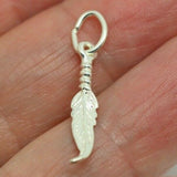 Kaedesigns New Sterling Silver Lightweight Feather Pendant Charm