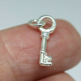 Genuine Sterling Silver 925 Small Key Pendant Or Charm