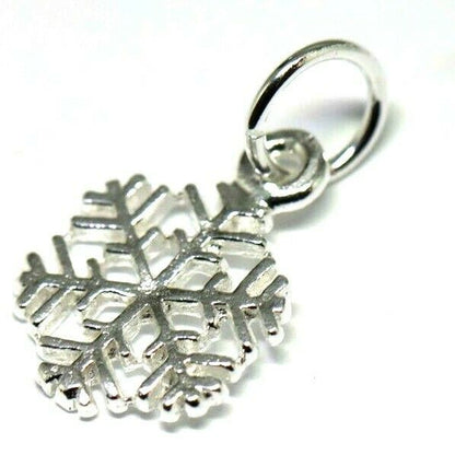 Genuine Sterling Silver 925 Christmas Snowflake Pendant Or Charm