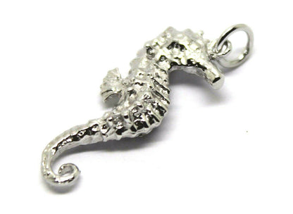 Kaedesigns, Genuine 9ct Yellow Or Rose Or White Gold Or Silver 3D Seahorse Charm