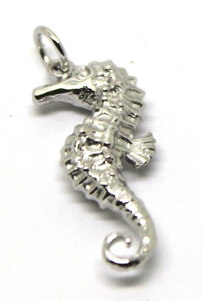 Kaedesigns, Genuine 9ct Yellow Or Rose Or White Gold Or Silver 3D Seahorse Charm