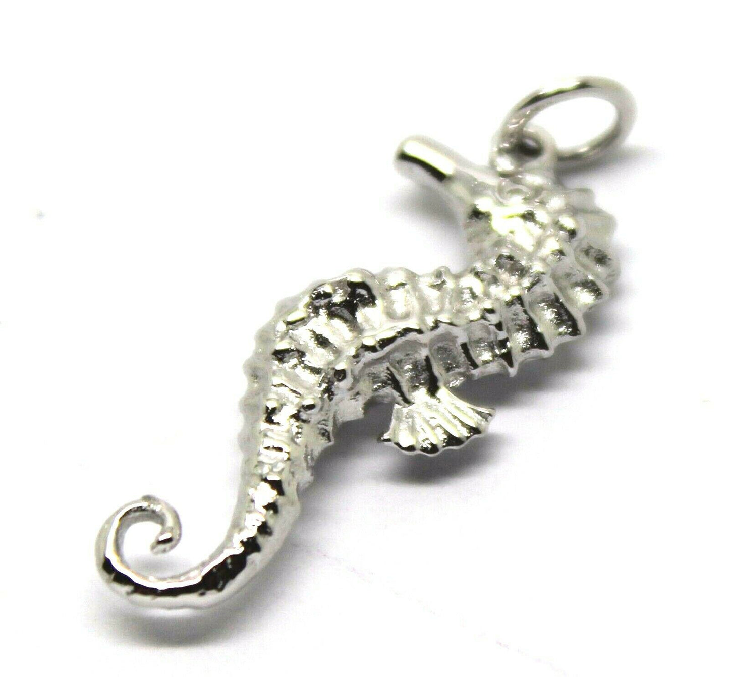 Kaedesigns, Genuine 9ct Yellow Or Rose Or White Gold Or Silver 3D Seahorse Charm