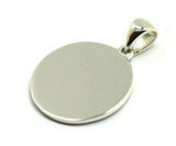 925 Sterling Silver 16mm Disc Pendant or Charm Engraving Available -Free post