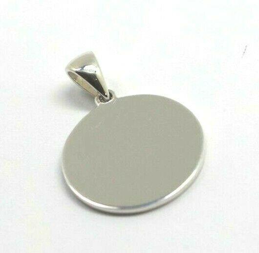 925 Sterling Silver 20mm Disc Pendant or Charm Engraving Available -Free post