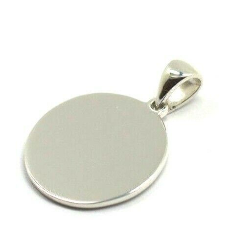 925 Sterling Silver 16mm Disc Pendant or Charm Engraving Available -Free post