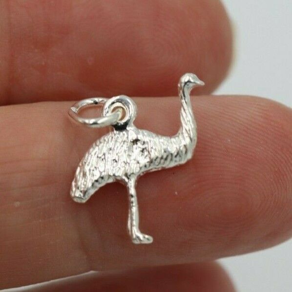 Kaedesigns New Genuine Sterling Silver 925 Emu Pendant or Charm