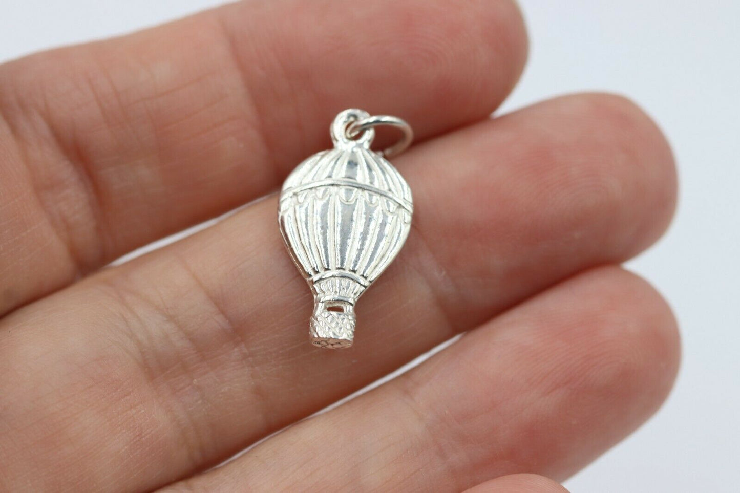 Genuine Sterling Silver 925 Hot Air Balloon Pendant or Charm