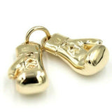 Large Heavy 9ct Yellow or Rose or White Gold 2 x Boxing Gloves Pendant 1 PAIR