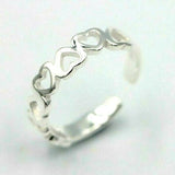 925 Sterling Silver Delicate Adjustable Heart Toe Ring *Free post