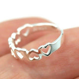 925 Sterling Silver Delicate Adjustable Heart Toe Ring *Free post