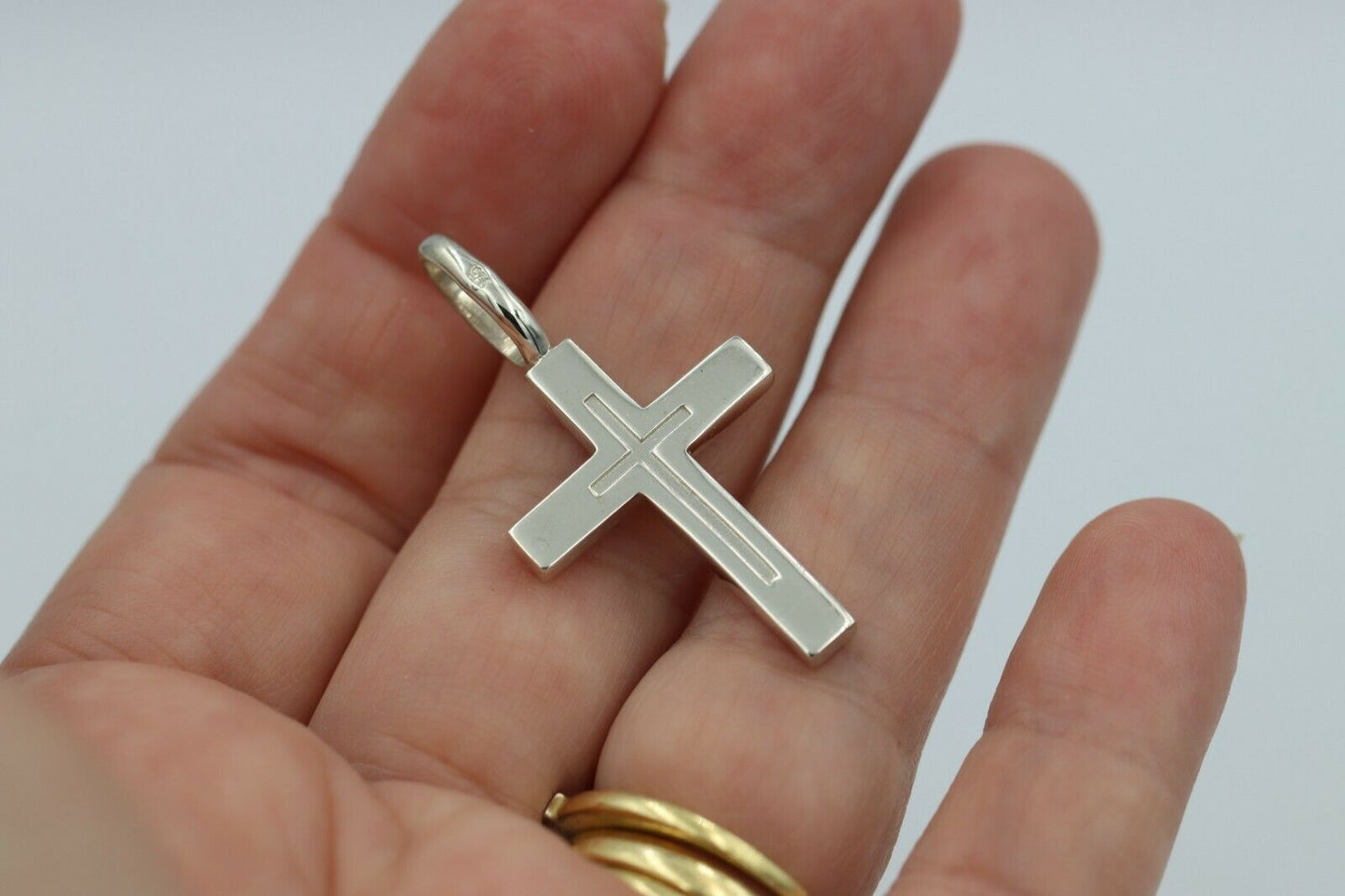 Kaedesigns Large New Genuine Sterling Silver Cross Pendant