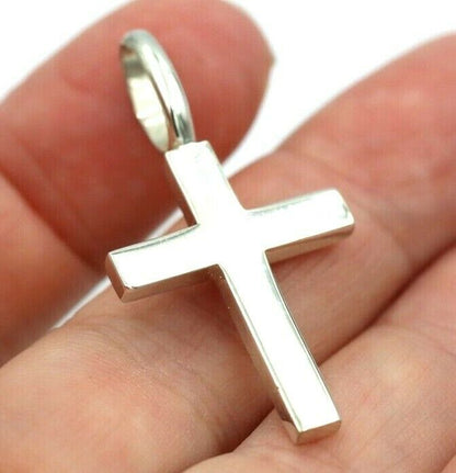 Kaedesigns Large New Genuine Sterling Silver Cross Pendant