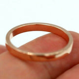 Custom Made Solid 9ct 9kt Rose Gold 2.5mm Flat Wedding Band Size 6.75 / N 1/2