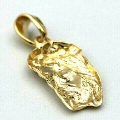 Kaedesigns, Genuine heavy 9ct 9k Yellow, Rose or White Solid Gold Jesus Pendant Religious