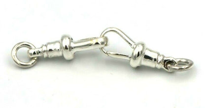 Genuine 2 X Sterling Silver 925 Albert Swivel Clasp 18mm + jump ring