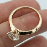 Kaedesigns, New Genuine 9ct 9kt Solid Yellow, Rose or White Pink Gold Engagement Ring 7mm Cubic Zirconia Stone