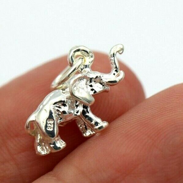 Kaedesigns Genuine 925 Sterling Silver Small Elephant Charm / Pendant