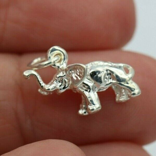 Kaedesigns Genuine 925 Sterling Silver Small Elephant Charm / Pendant